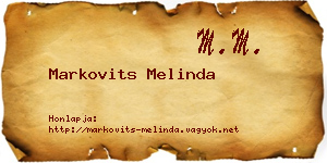 Markovits Melinda névjegykártya