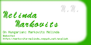 melinda markovits business card